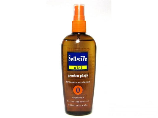 Ulei de bronzare accelerată SPF0 cu morcov, 150ml, Sensive