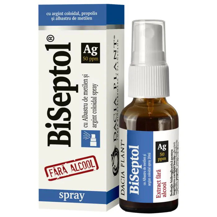 Biseptol cu Albastru de Metilen si Argint coloidal spray 20 ml