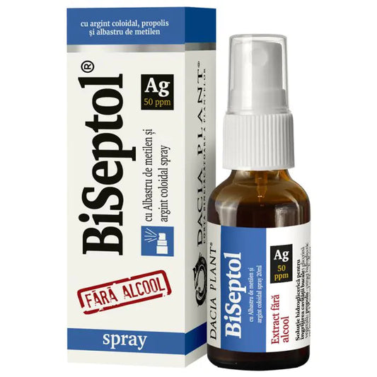 Biseptol cu Albastru de Metilen si Argint coloidal spray 20 ml
