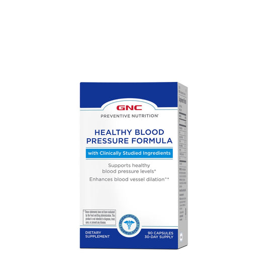 GNC Preventive Nutrition® Healthy Blood Pressure Formula, Formula pentru Reglarea Tensiunii Arteriale, 90 cps