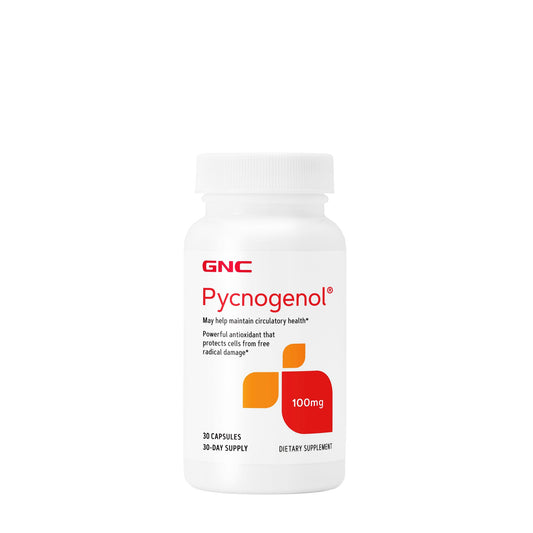 GNC Pycnogenol® 100 mg, Picnogenol, Extract Patentat din Scoarta de Pin Maritim Frantuzesc 100 mg, 30 cps