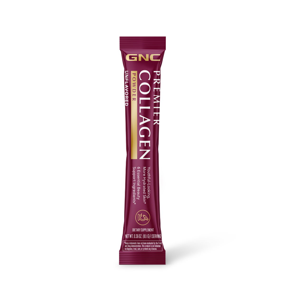 GNC Premier Collagen Powder, Formula Premium de Peptide de Colagen Hidrolizat fara Aroma, 1 plic, 10.01 g