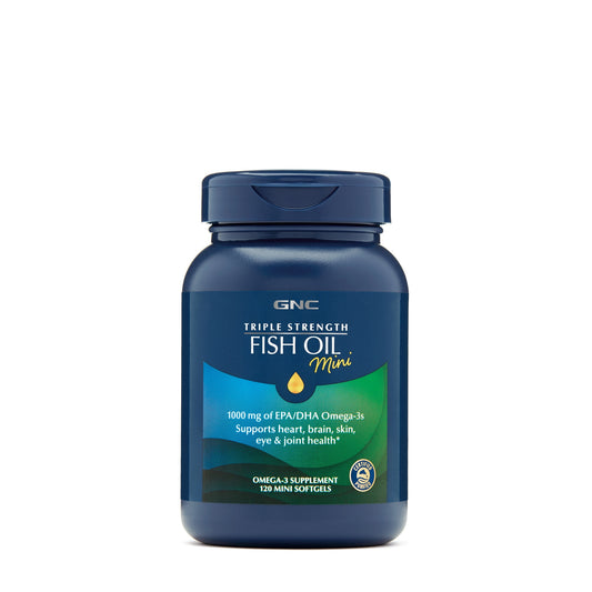 GNC Triple Strength Fish Oil Mini, Ulei de Peste, 120 cps