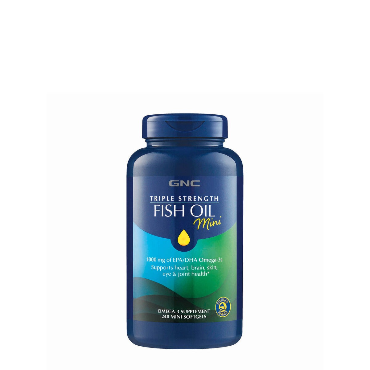 GNC Triple Strength Fish Oil Mini, Ulei de Peste Mini Capsule, 240 cps