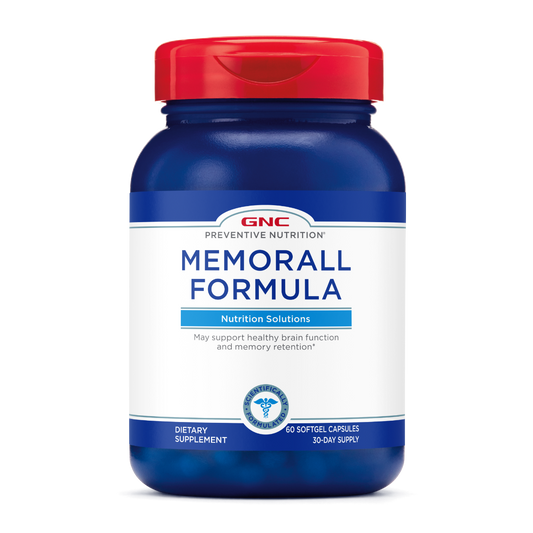 GNC Preventive Nutrition® Memorall, Formula pentru Sanatatea Creierului si Imbunatatirea Memoriei, 60 cps