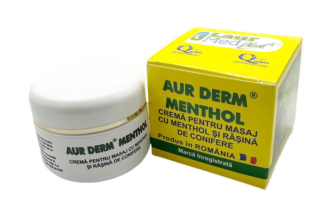 AUR DERM MENTHOL – Crema pentru masaj cu menthol si rasina de conifere