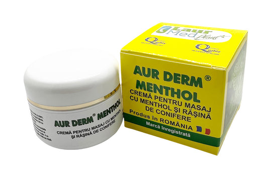 AUR DERM MENTHOL – Crema pentru masaj cu menthol si rasina de conifere