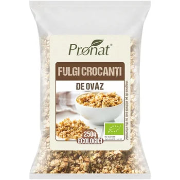 Fulgi crocanti din ovaz Bio, 250g, Pronat
