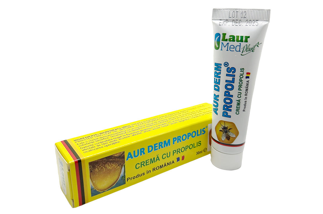 AUR DERM PROPOLIS – Crema pentru refacere tesuturi, acnee, eczeme, abcese sau cicatrici