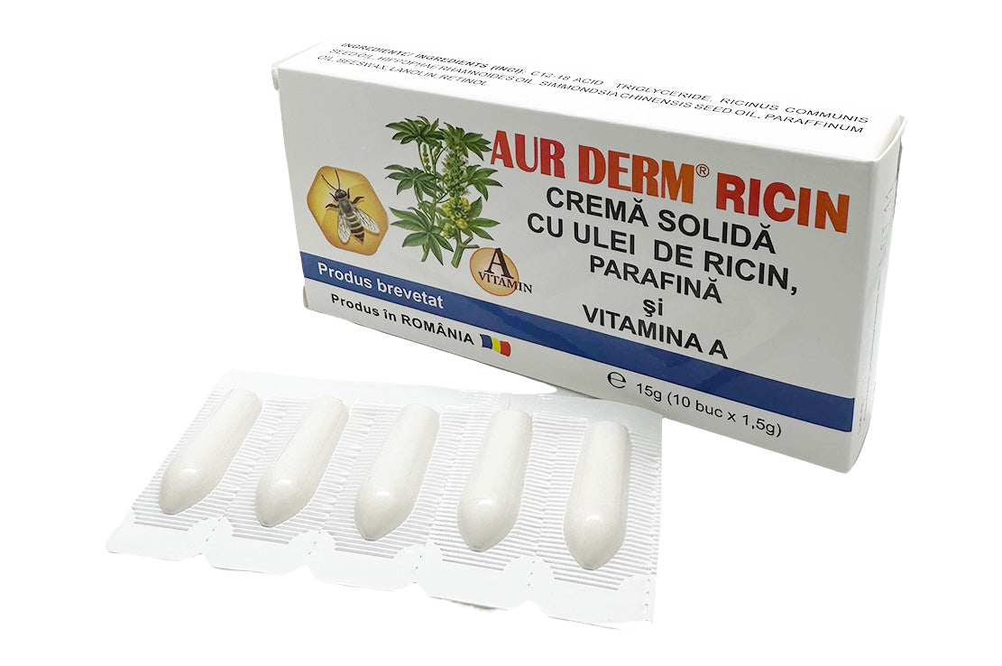 AUR DERM PROPOLIS – Supozitoare cu ulei de ricin, parafina si vitamina A