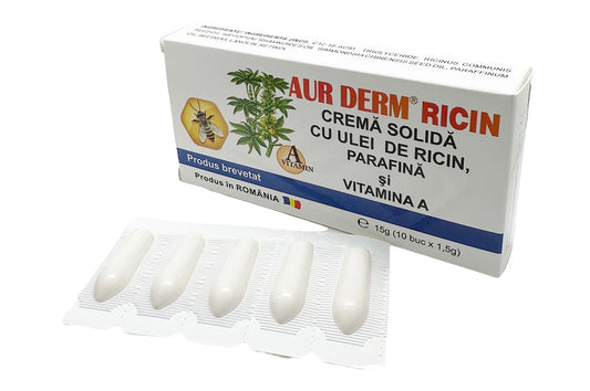 AUR DERM PROPOLIS – Supozitoare cu ulei de ricin, parafina si vitamina A