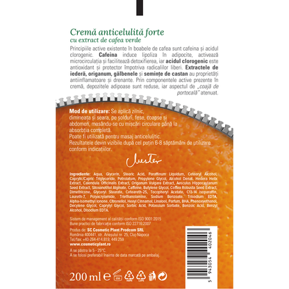 Cremă anticelulită FORTE cu extract de cafea verde - 200 ml