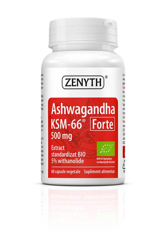 Ashwagandha KSM-66 Forte 500 mg, 60 capsule
