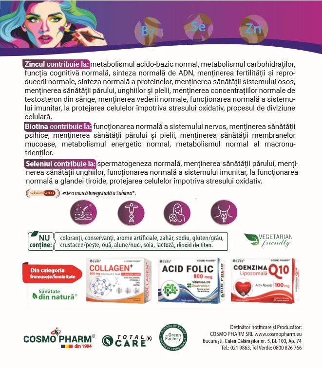 BIOTINA + SELENIU + ZINC
