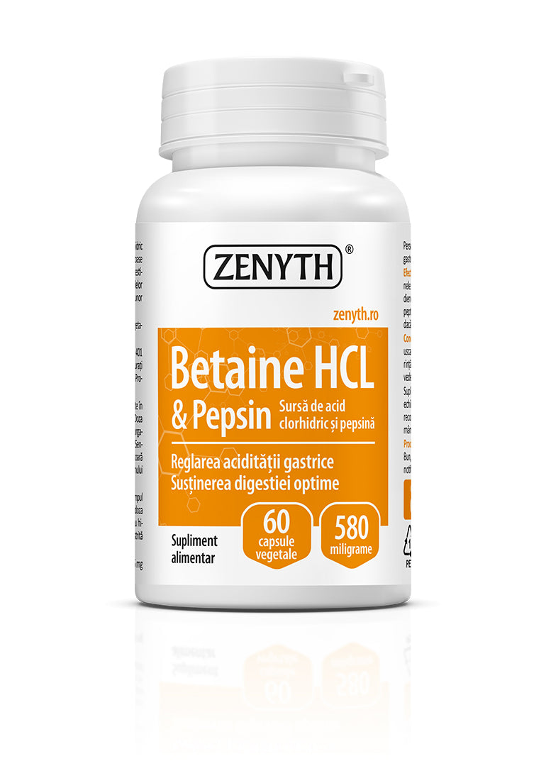 Betaina HCL si Pepsina, 60 capsule