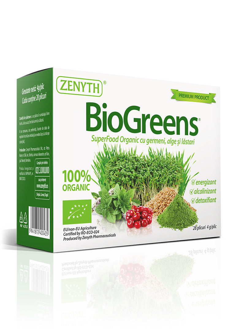 BioGreens, 28 plicuri x 4 g