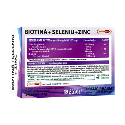 BIOTINA + SELENIU + ZINC