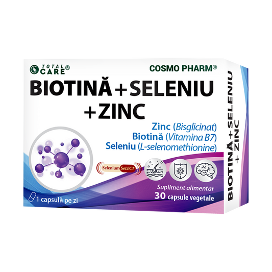 BIOTINA + SELENIU + ZINC