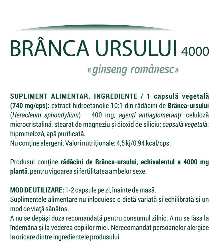 BRANCA URSULUI – Afrodisiac Natural Pentru Femei Si Barbati