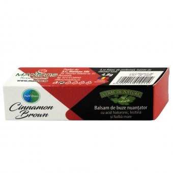 Balsam de buze nuantator Hyal'thaea Cinnamon Brown cu acid hialuronic si Nalba mare 4.8 g, Manicos