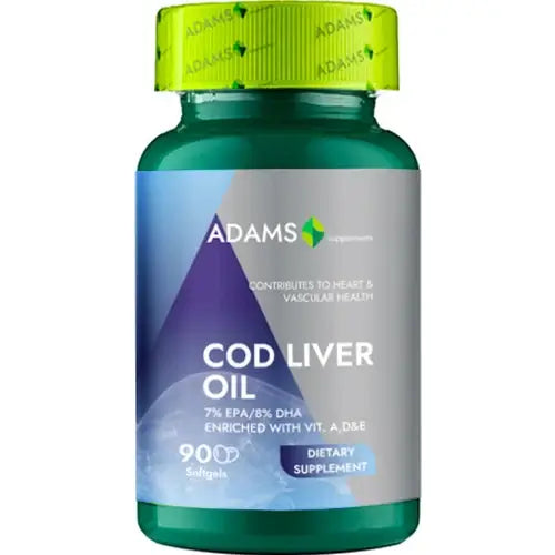Cod Liver Oil 1000mg, 90 cps, Adams