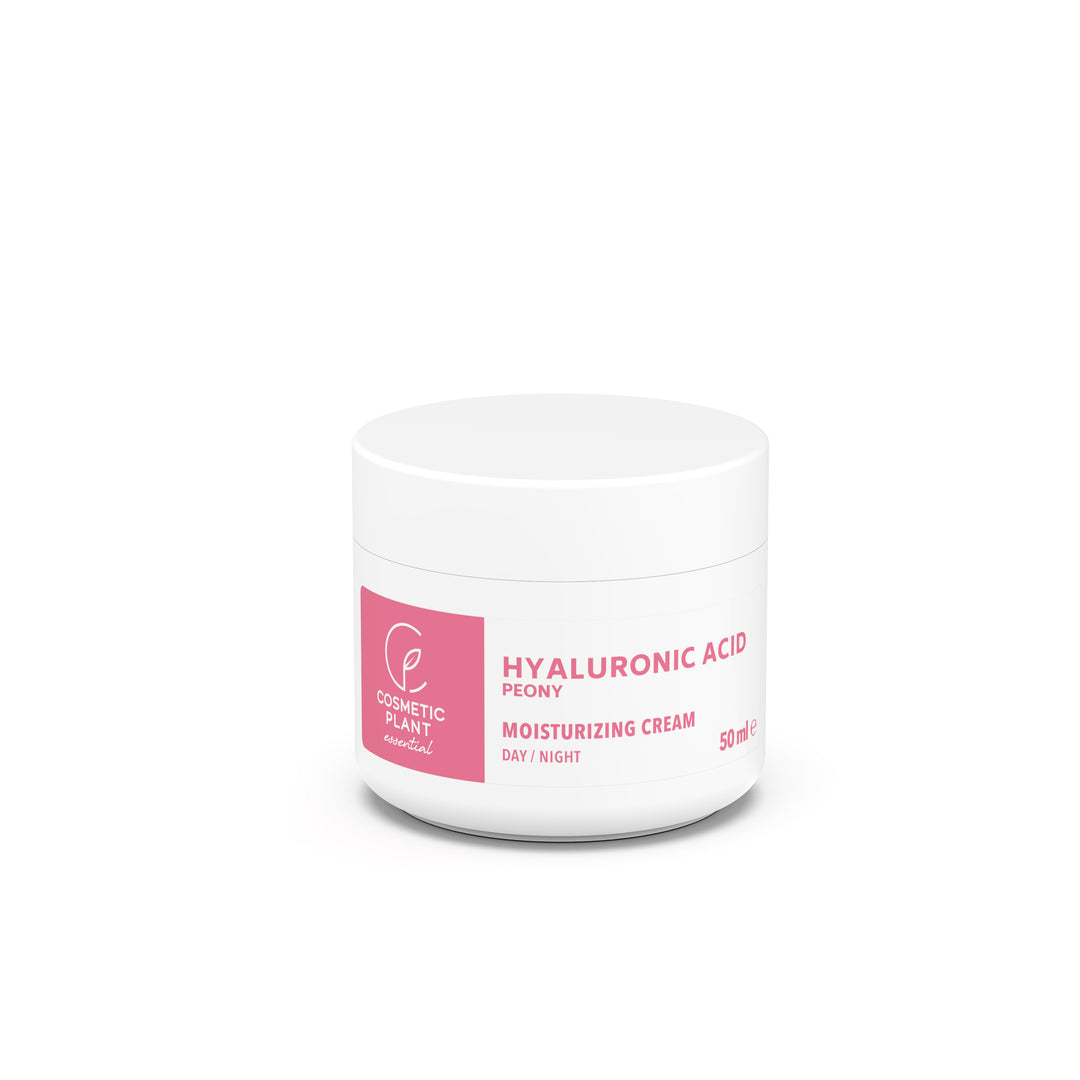 Cremă hidratantă cu acid hialuronic & bujor