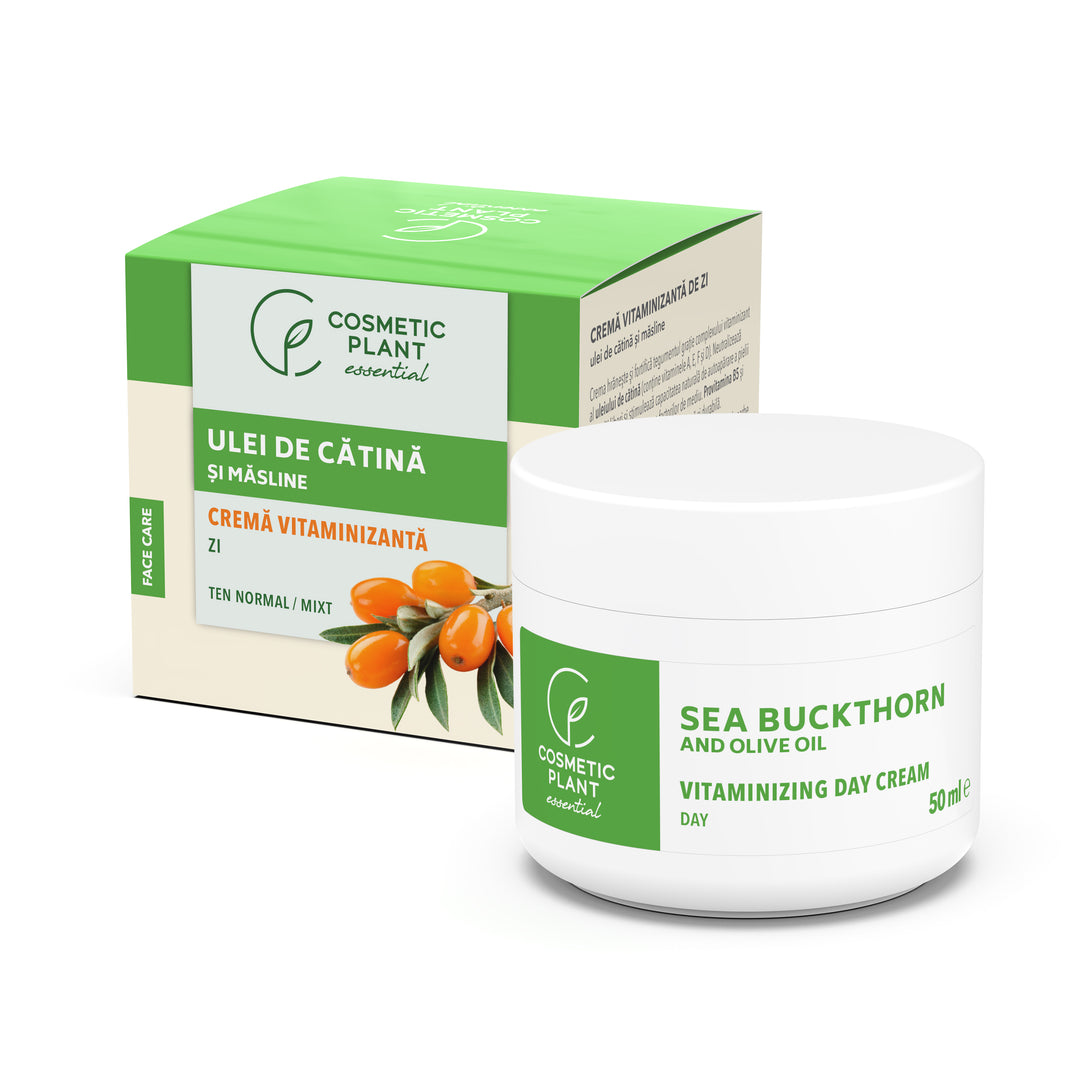 Cremă vitaminizantă de zi cu ulei de cătină și măsline