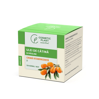 Cremă vitaminizantă de zi cu ulei de cătină și măsline