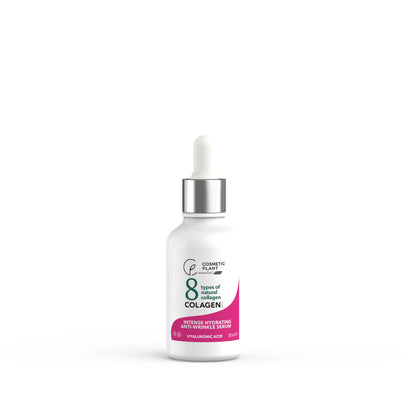Ser antirid intens hidratant COLAGEN Plus cu 8 tipuri de colagen natural & acid hialuronic & aloe vera