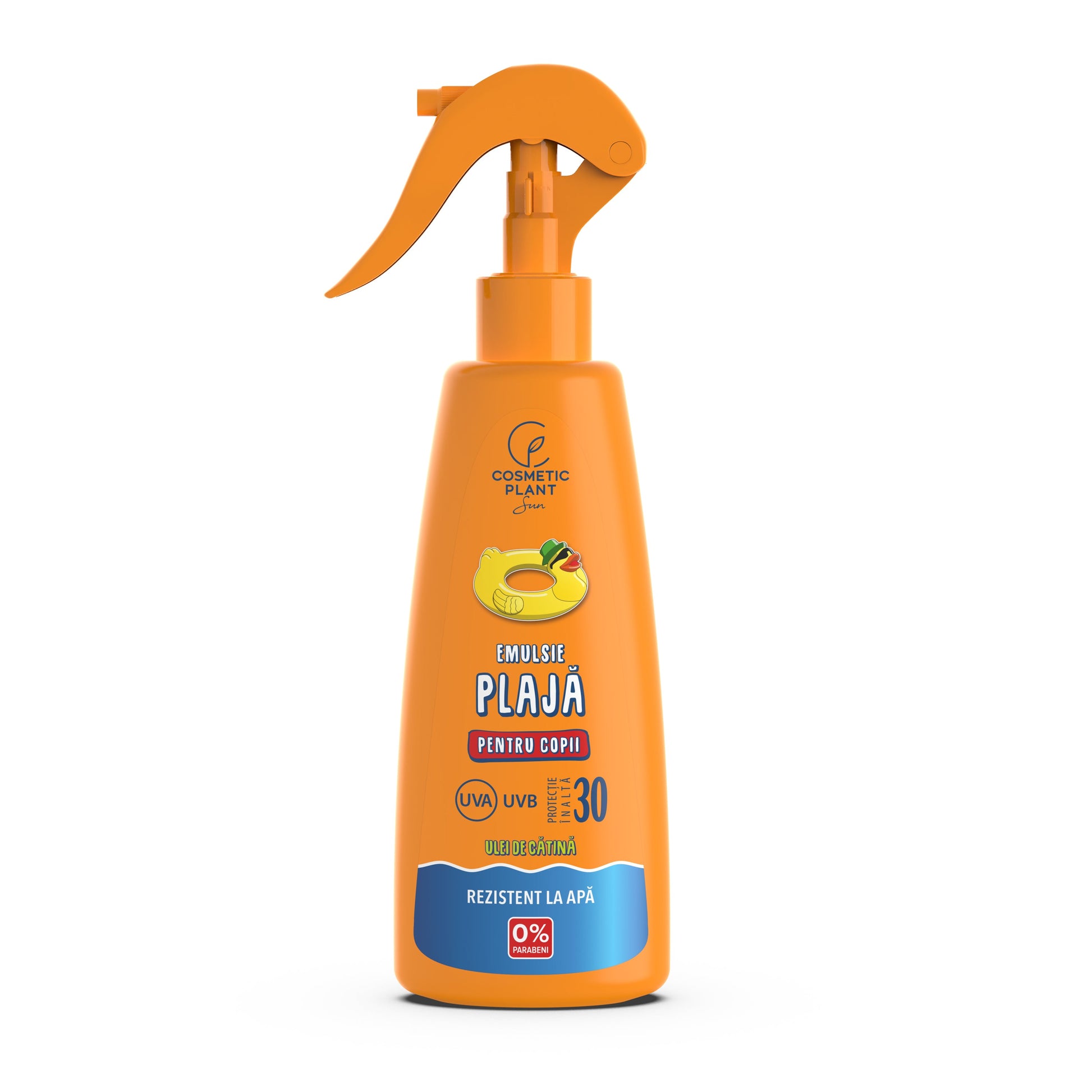 Emulsie plajă rezistentă la apă pentru copii SPF30 cu ulei de cătină