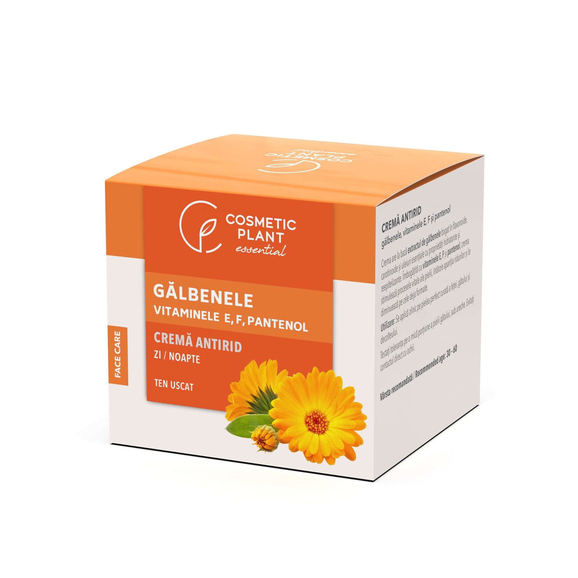 Cremă antirid cu gălbenele şi vitaminele E, F si pantenol