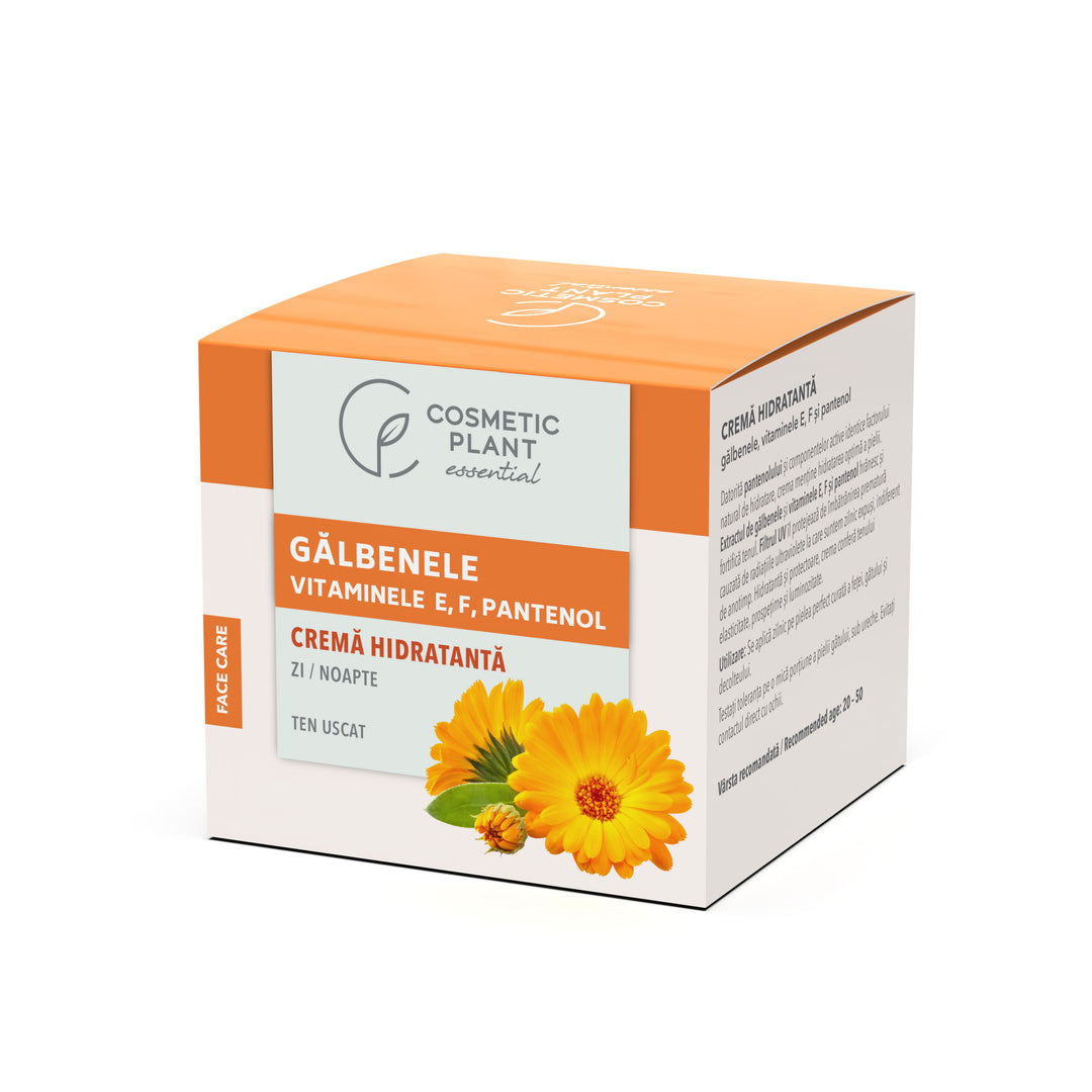 Cremă hidratantă cu gălbenele şi vitaminele E, F şi pantenol