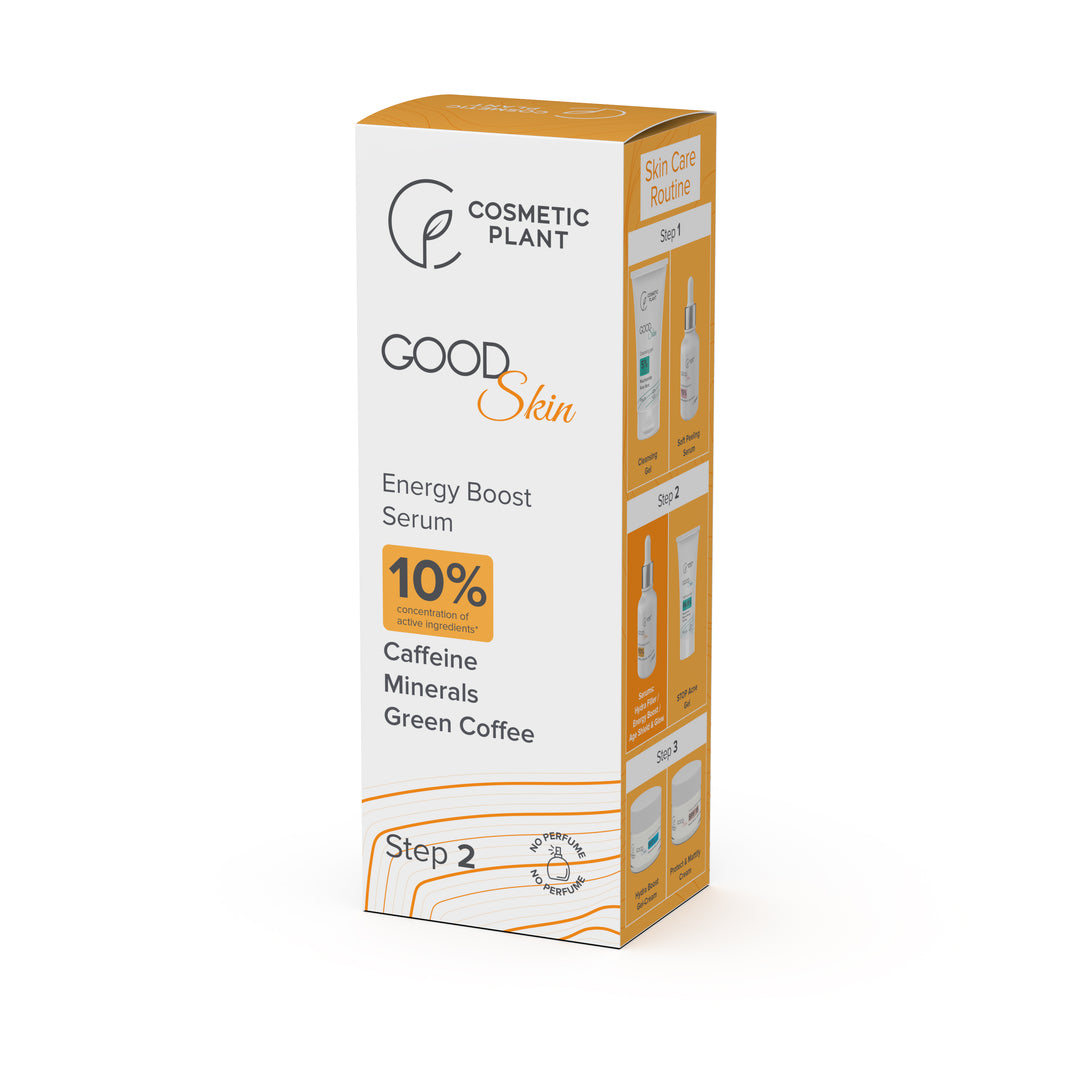 GOOD Skin – Energy Boost Serum cu Cafeină, Minerale și Cafea verde