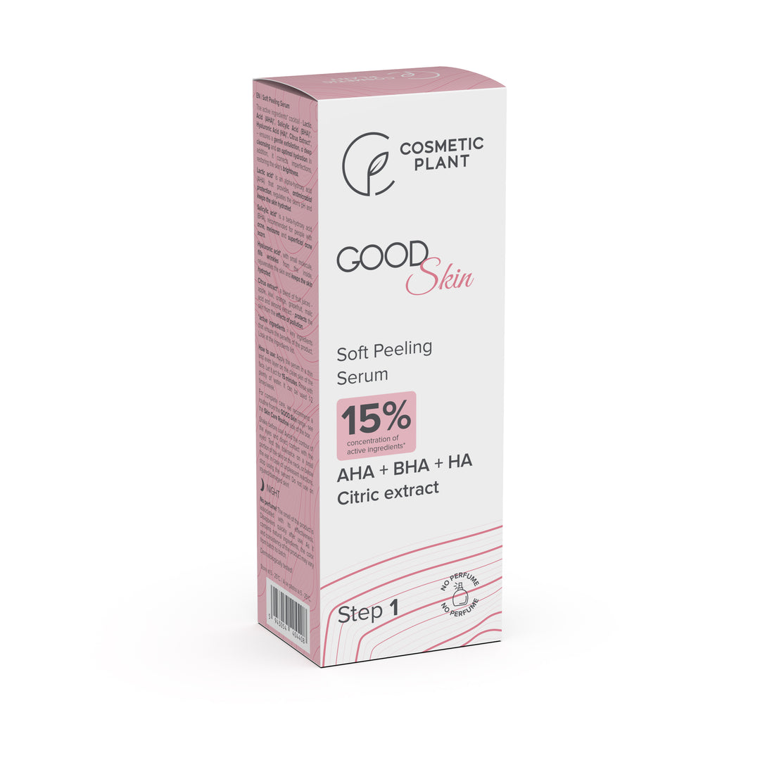 GOOD Skin - Soft Peeling Serum cu AHA+BHA+HA și Extract de citrice