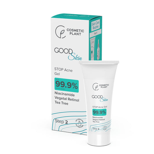 GOOD Skin – STOP Acne Gel cu Niacinamidă, Vegetal Retinol și Tee Trea Oil