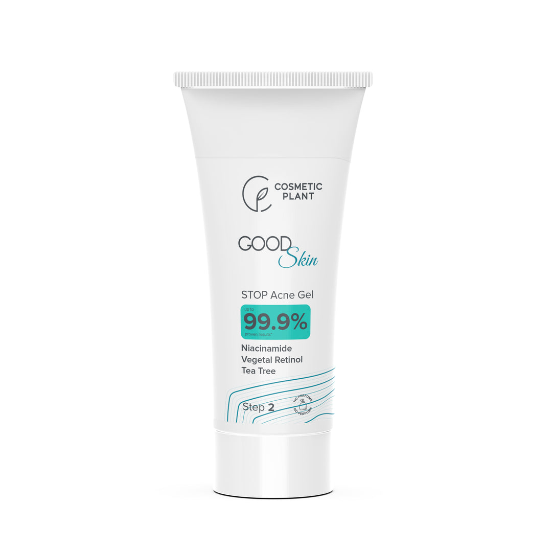 GOOD Skin – STOP Acne Gel cu Niacinamidă, Vegetal Retinol și Tee Trea Oil