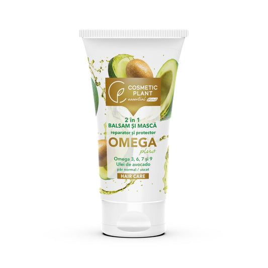 2 în 1 Balsam și mască reparator și protector OMEGA Plus cu Omega 3, 6, 7, 9 & ulei de avocado
