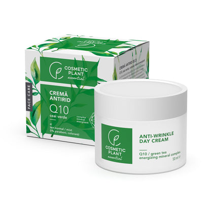 Cremă antirid de zi Q10 + ceai verde și complex mineral energizant