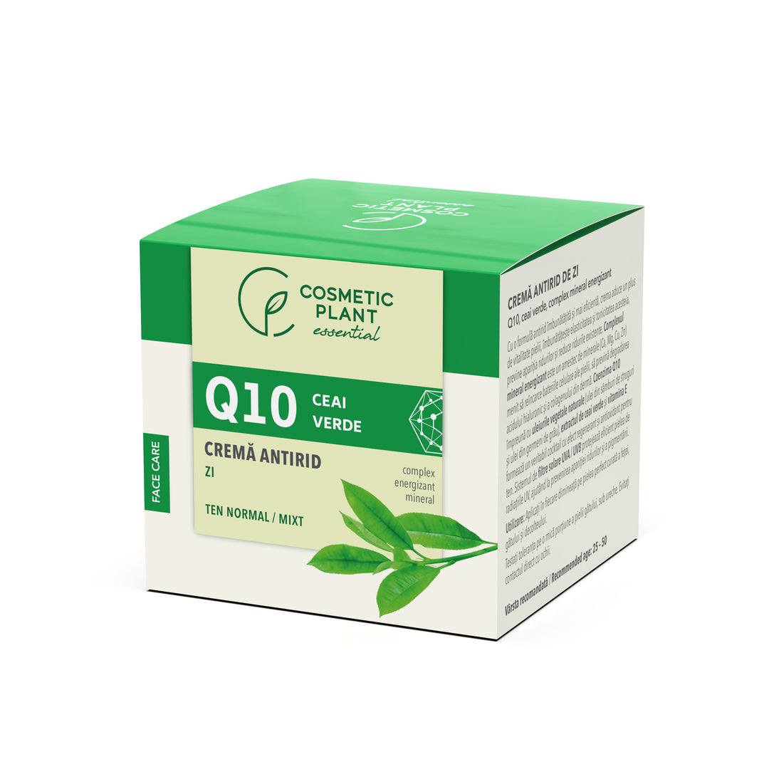 Cremă antirid de zi Q10 + ceai verde și complex mineral energizant
