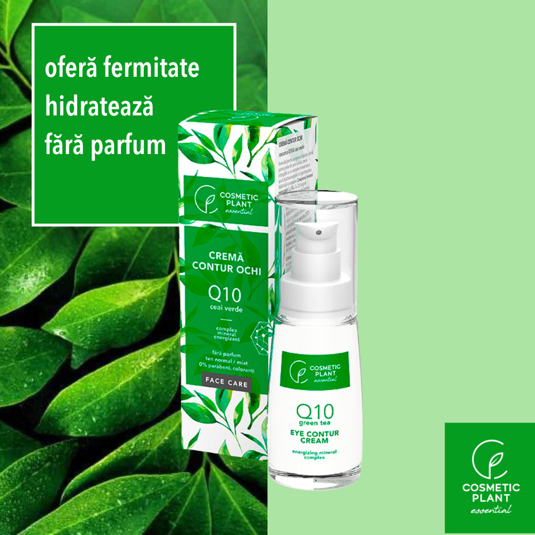 Cremă contur ochi Q10 + ceai verde și complex mineral energizant
