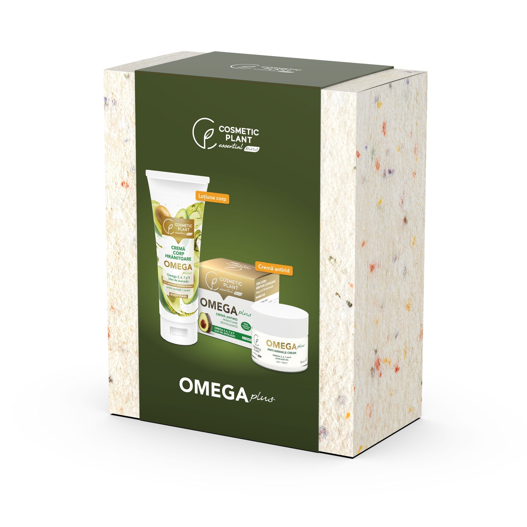 Set cadou OMEGA Plus - Cremă antirid hrănitoare și revitalizantă OMEGA Plus – 50 ml + Cremă de corp hrănitoare OMEGA Plus – 200 ml