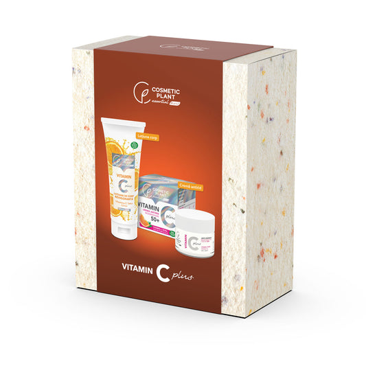 Set cadou Vitamin C Plus - Cremă antirid regeneratoare 50+ Vitamin C Plus – 50 ml + Loțiune de corp revigorantă Vitamin C Plus – 200 ml