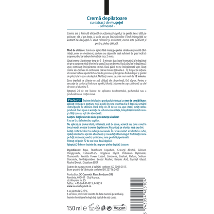 Cremă depilatoare cu extract de mușețel