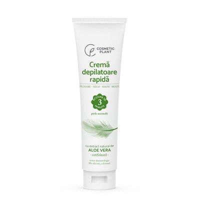 Cremă depilatoare rapidă cu extract natural de aloe vera