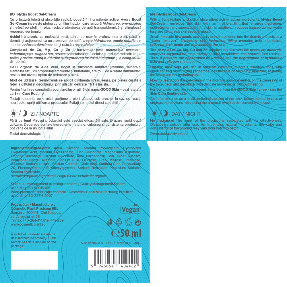 GOOD Skin – Hydra Boost Gel-Cream cu Acid Hialuronic, Minerale și Aloe Vera