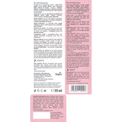 GOOD Skin - Soft Peeling Serum cu AHA+BHA+HA și Extract de citrice