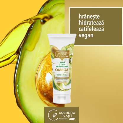 Cremă de corp hrănitoare OMEGA Plus cu Omega 3, 6, 7, 9 & ulei de avocado