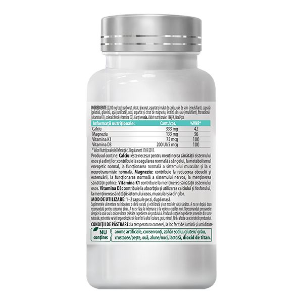 CALCIU LICHID cu Magneziu, Vitamina K1 si D3