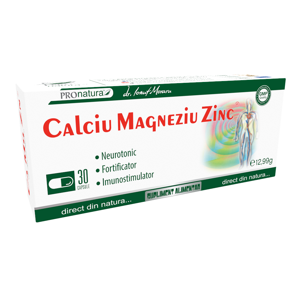 Calciu Magneziu Zinc – Ca Mg Zn 30cps blister