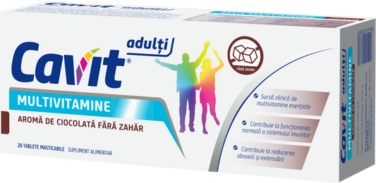 Cavit® Adulti cu aroma de ciocolata fara zahar